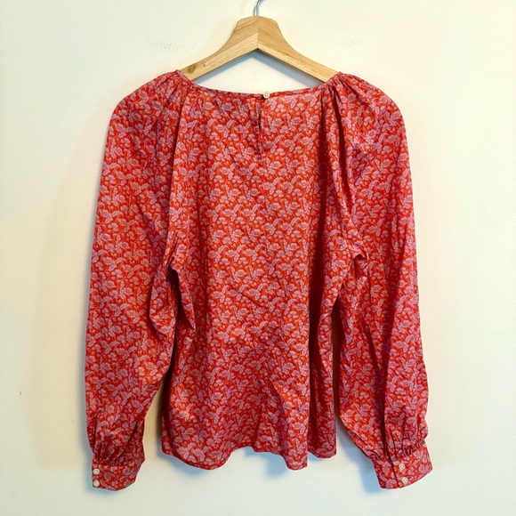 NWT J. Crew Puff Sleeve Liberty Toutouayette Blouse Floral Classic Preppy Small - Picture 3 of 4